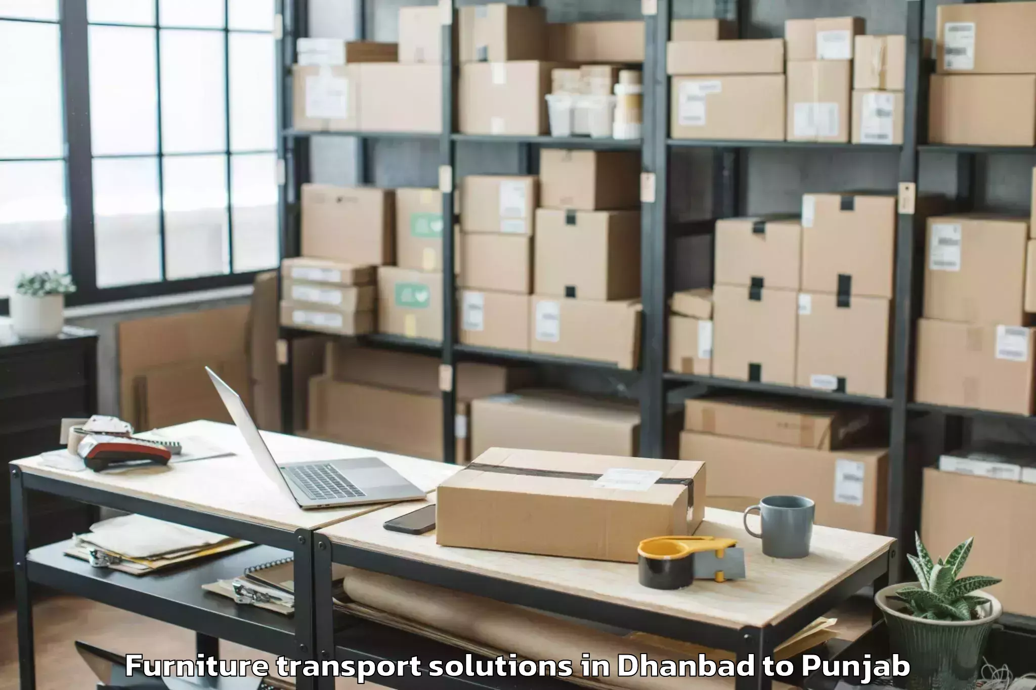 Affordable Dhanbad to Adampur Furniture Transport Solutions